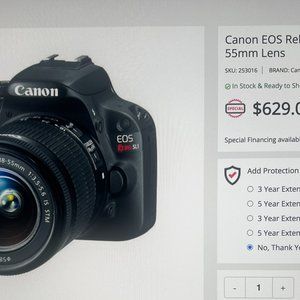 Canon EOS Rebel SL1 DSLR Camera with 18-55mm Lens